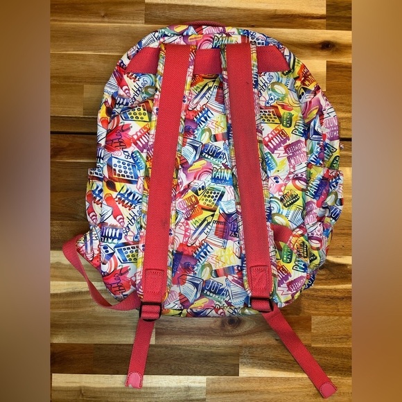 Kipling Treasure Seeker Go Seoul Large 17” Laptop Backpack School Graffiti Pink - Picture 2 of 7